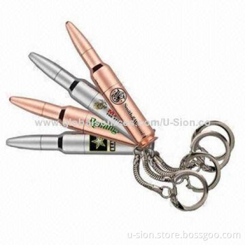 Gold and Silver Colors Metal Bullet USB Memory Pen Drive
